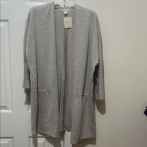 Sorel Light Gray Ribbed Cardigan